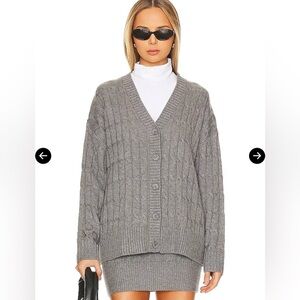 L'Academie Daiva Cable Knit Cardigan